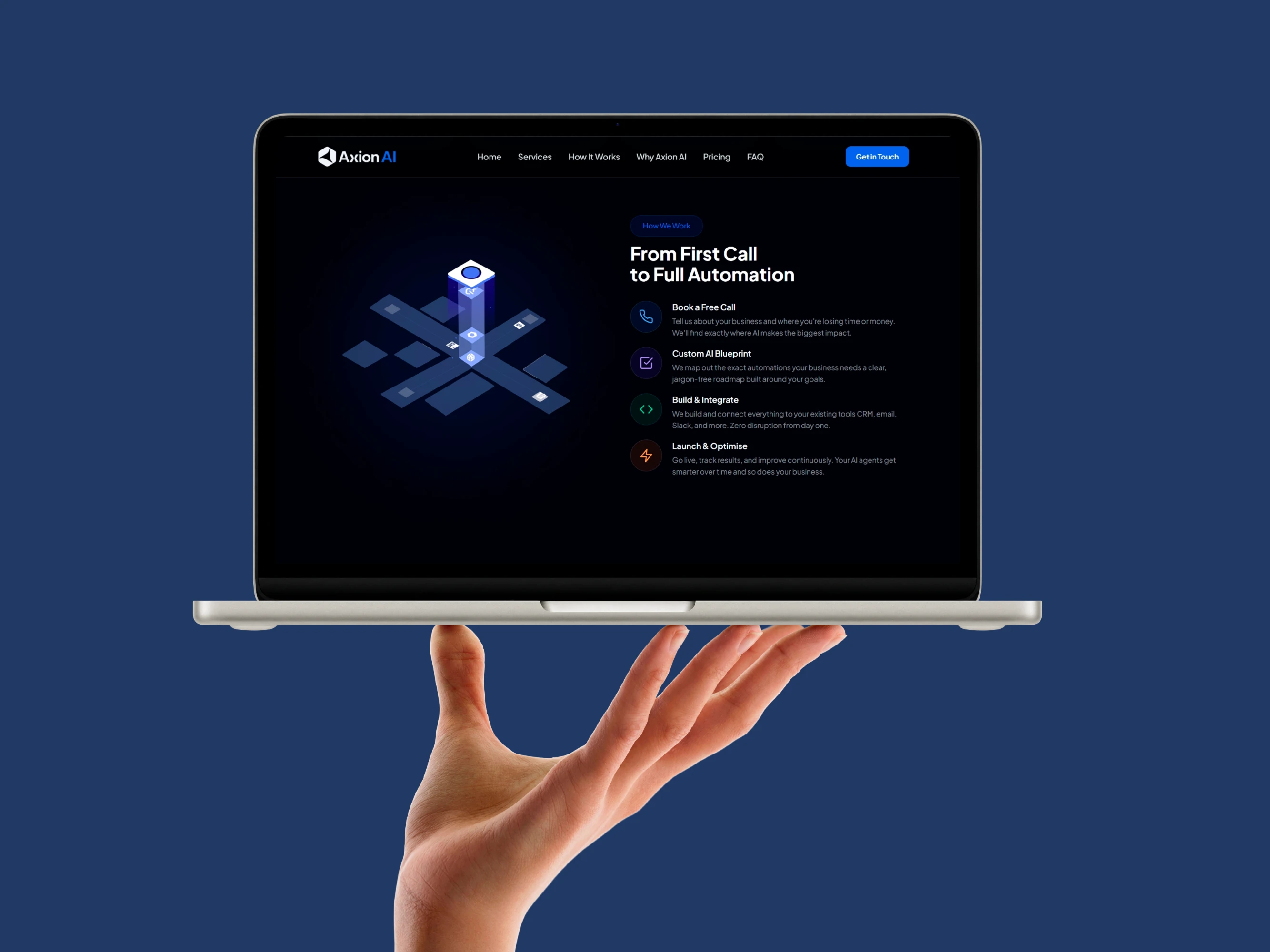 Axion AI Dark Mode Feature Section