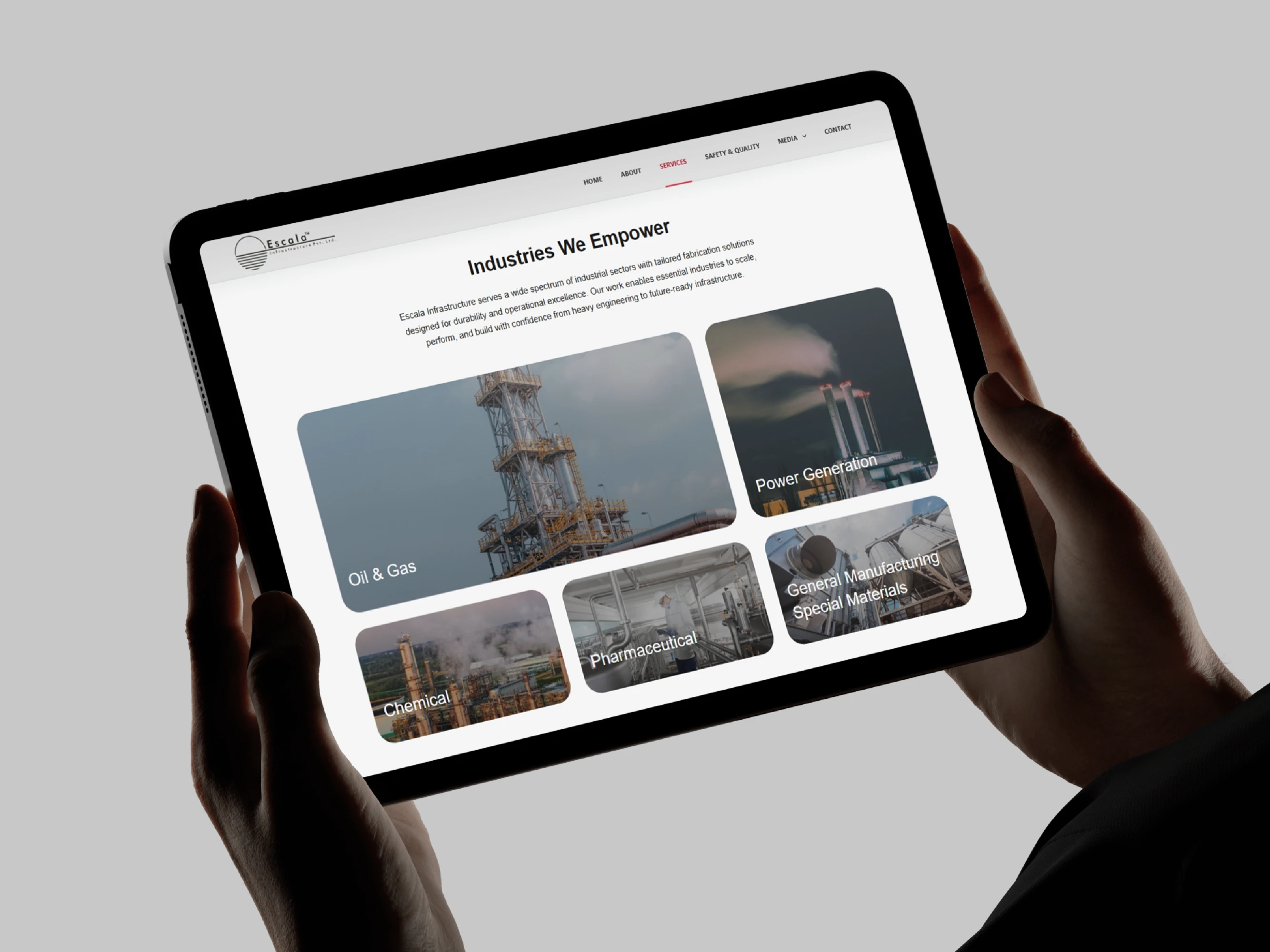 Escala Infrastructure Custom Content Layout
