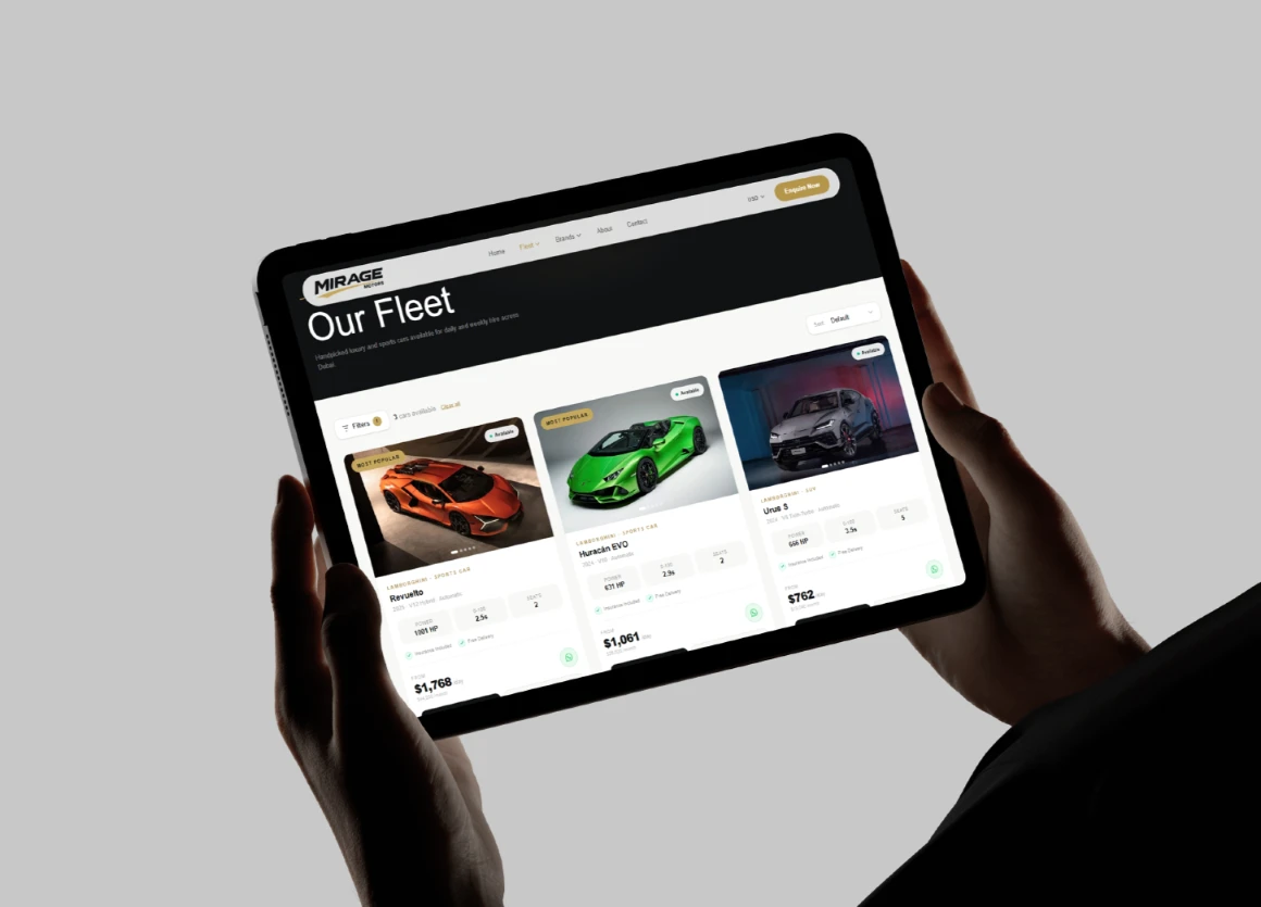 Mirage Motors Luxury Fleet Catalogue