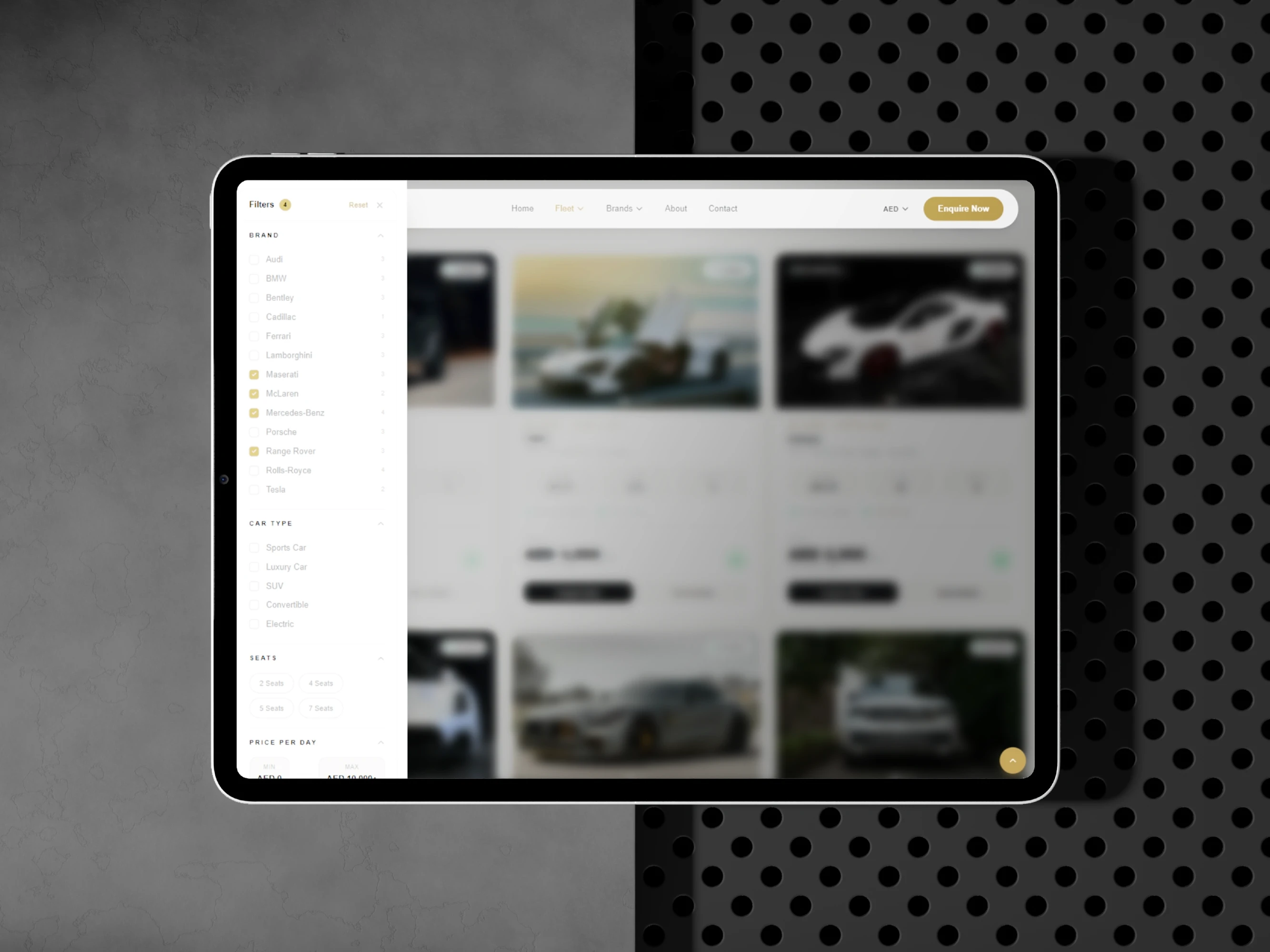 Mirage Motors Filtered Browsing View