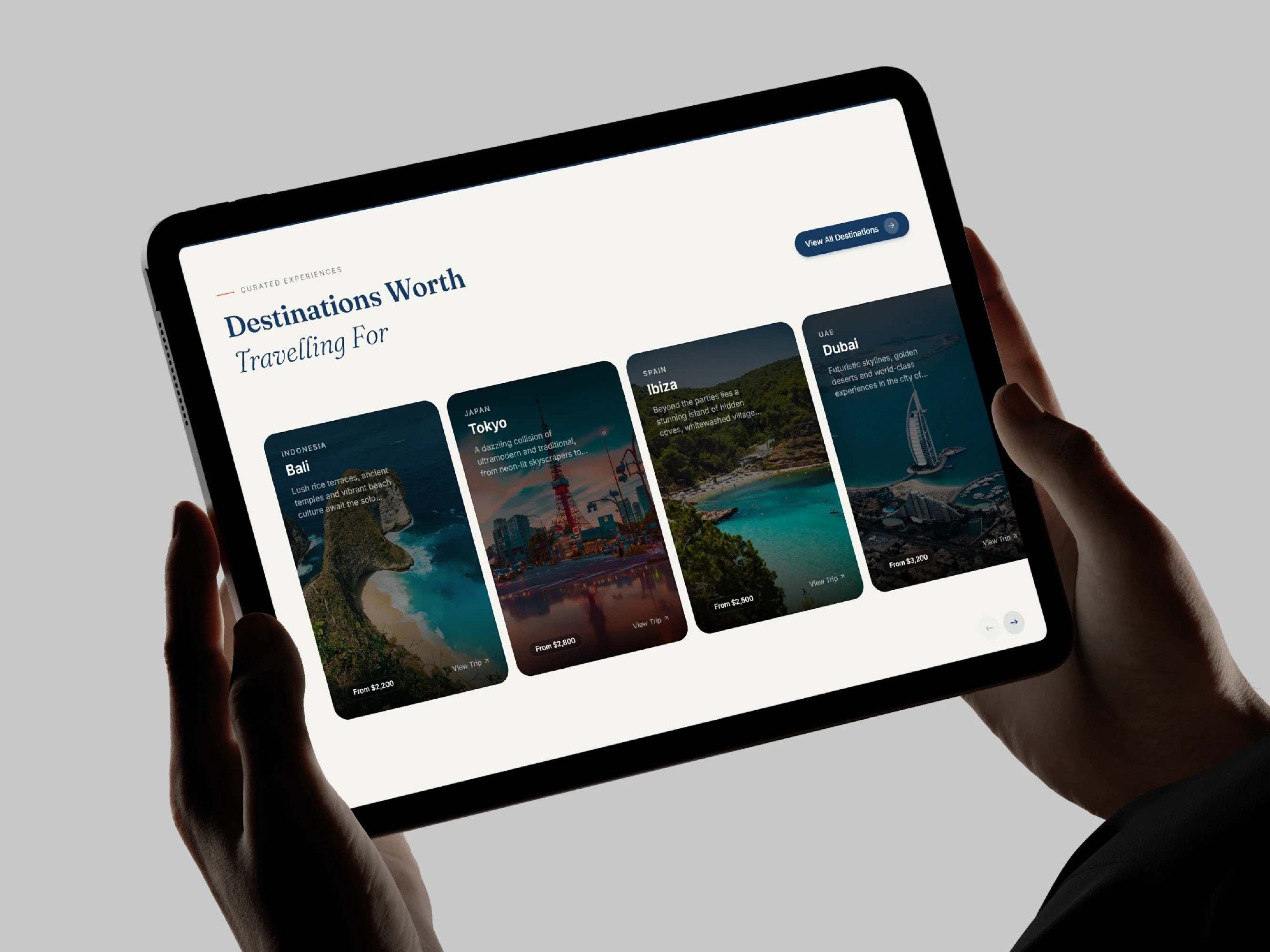 Navaro Travel Bespoke Itinerary Content View