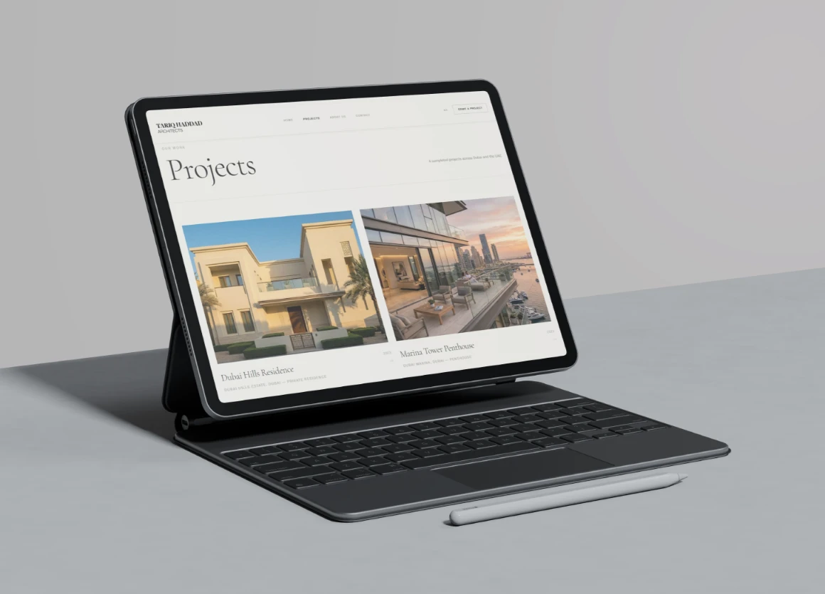 Tariq Haddad Architects Luxury Portfolio Grid Design