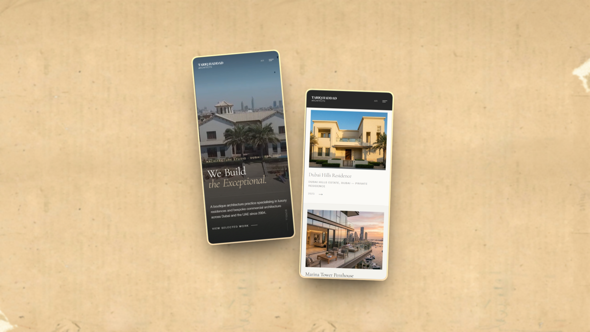 Tariq Haddad Architects Mobile Responsive Architecture Website Design